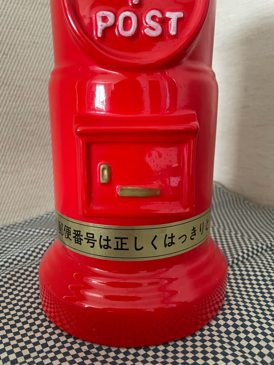 レトロ☆　郵便ポスト型　貯金箱　陶器制☆送料無料