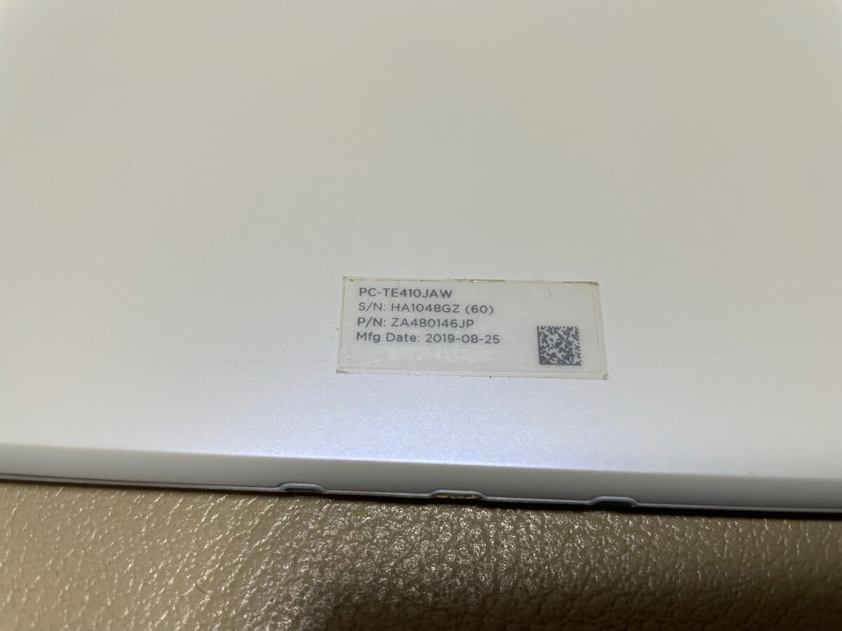 PC-TE410JAW(ホワイト) LAVIE Tab E Wi-Fiモデル 10.1型 美品　H3112