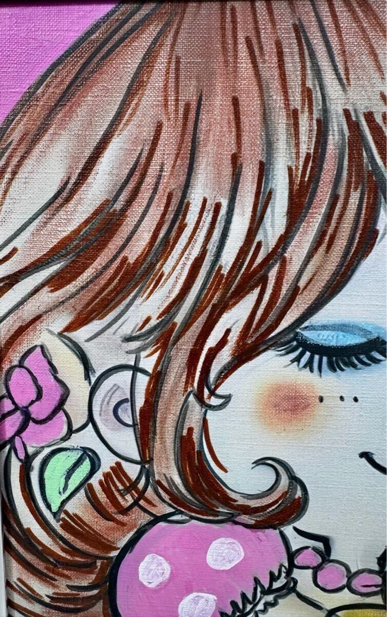 模写】/作者不詳/少女と猫/F6号/絵画/額縁/油彩画/肉筆/手書き 模写】/作者不詳/少女と猫/F6号/絵画/額縁/油彩画/肉筆/手書き