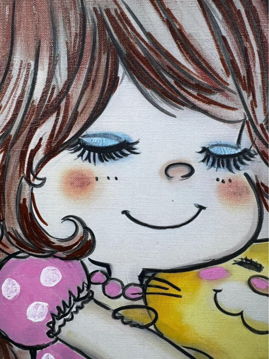 模写】/作者不詳/少女と猫/F6号/絵画/額縁/油彩画/肉筆/手書き 模写】/作者不詳/少女と猫/F6号/絵画/額縁/油彩画/肉筆/手書き