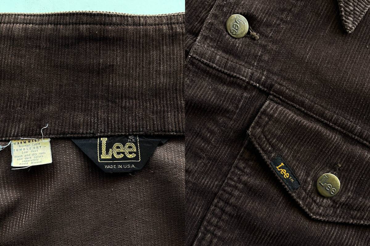 70s USA製 Lee コーデュロイジャケット ブラウン アメリカ古着 70s USA製 Lee コーデュロイジャケット ブラウン アメリカ古着