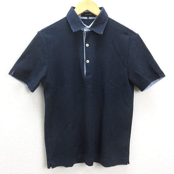 G■シップス/SHIPS JET BLUE 半袖ポロシャツ【L】紺/men's/107【中古】■