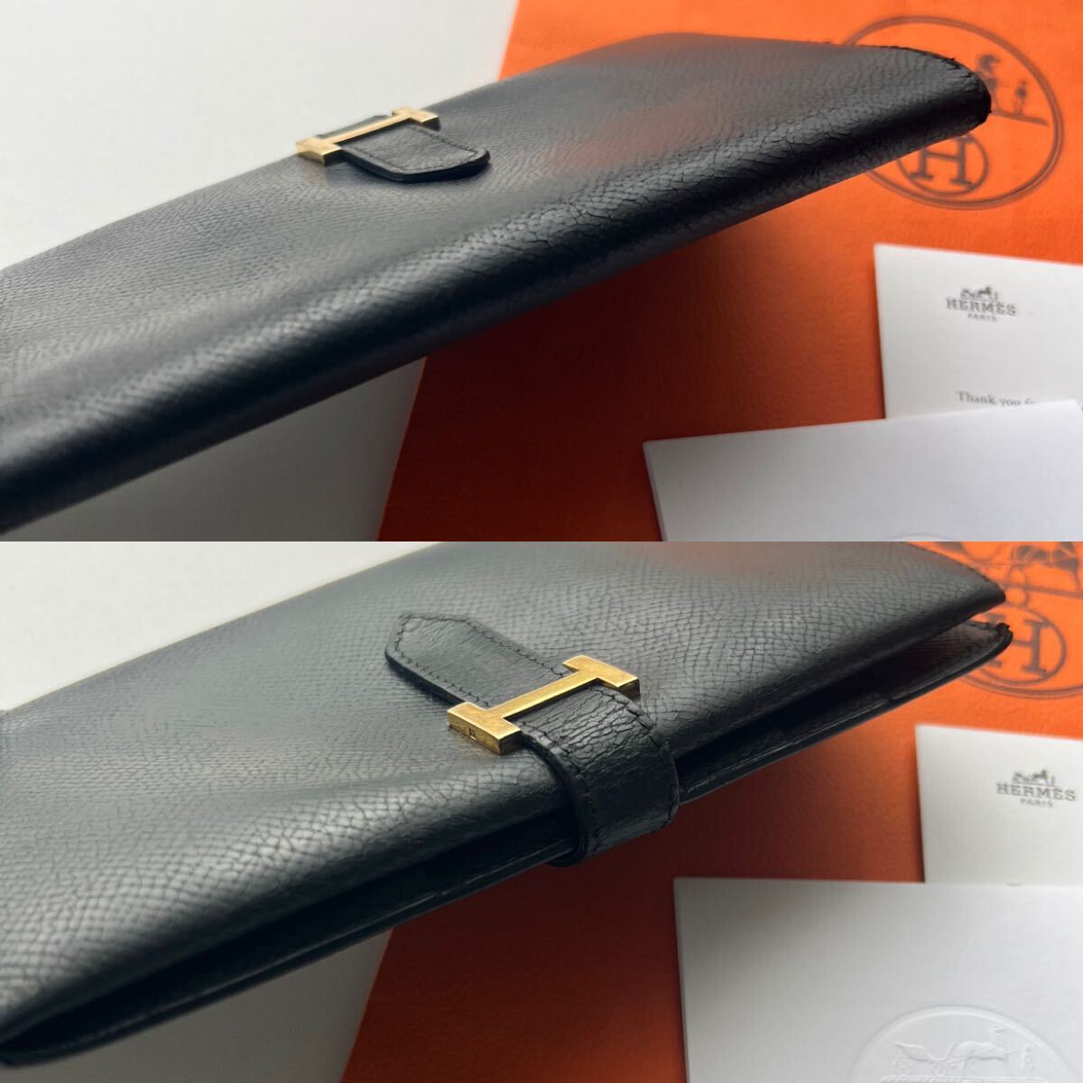 162 美品 HERMES エルメス ベアン クラシック 2つ折り 長財布 162 美品 HERMES エルメス ベアン クラシック 2つ折り 長財布