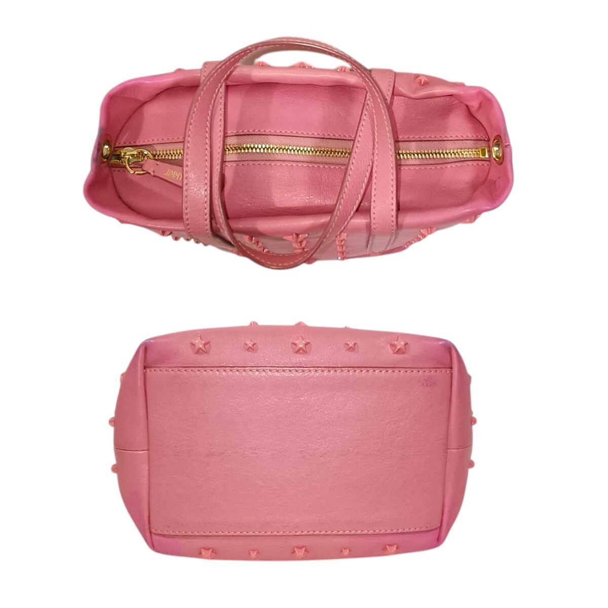 正規品 ジミーチュウ ハンドバッグ 2way ショルダー付き ピンク 正規品 ジミーチュウ ハンドバッグ 2way ショルダー付き ピンク