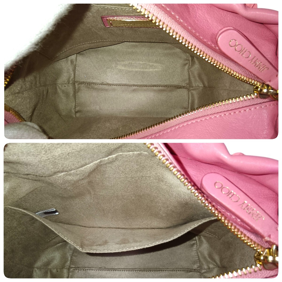 正規品 ジミーチュウ ハンドバッグ 2way ショルダー付き ピンク 正規品 ジミーチュウ ハンドバッグ 2way ショルダー付き ピンク