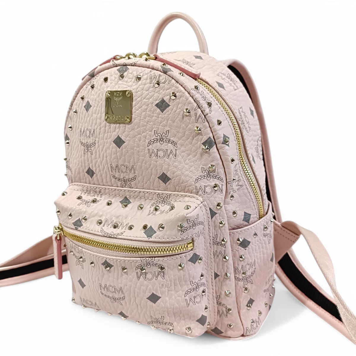 極美品】 正規品 MCM エムシーエム リュック ピンク バック 極美品】 正規品 MCM エムシーエム リュック ピンク バック