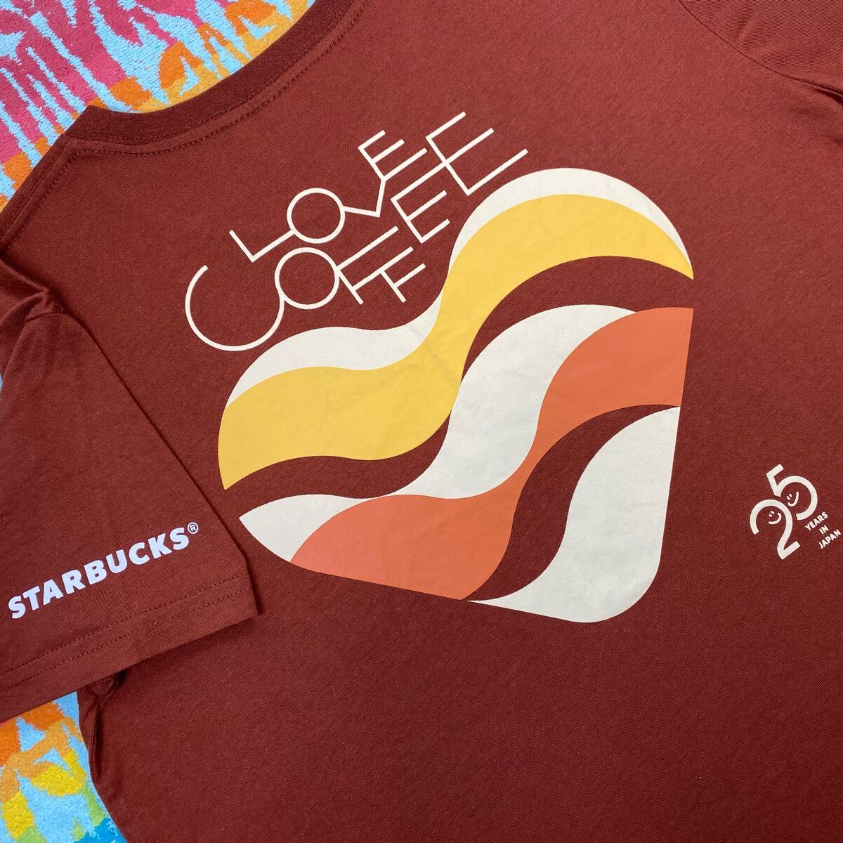 激レア!絵柄抜群STARBUCKSスターバックス コーヒー スタバFY21'21年夏 日本上陸25周年LOVE COFFEEスタッフ パートナー限定非売TシャツS企業(yè)