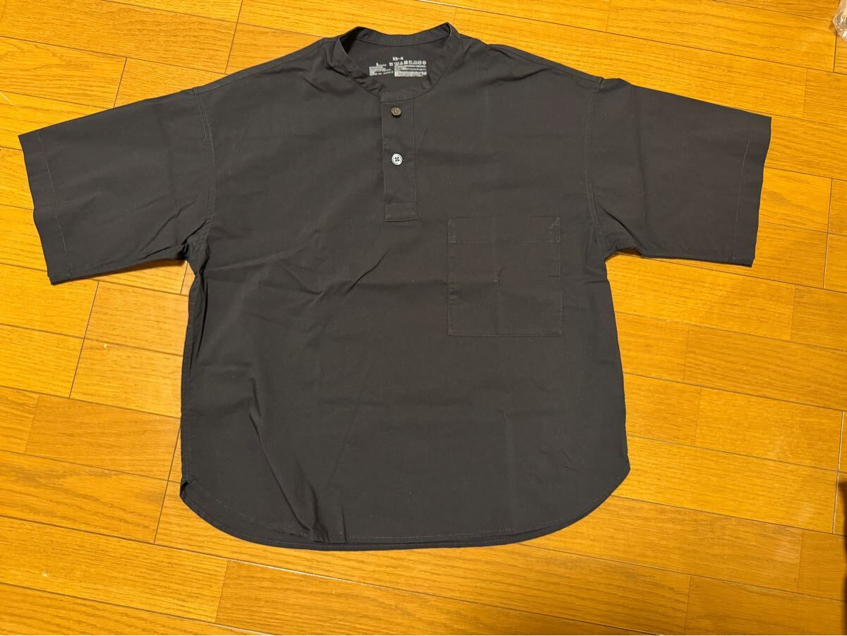  Muji Ryohin Skipper короткий рукав mao цвет рубашка новый товар белый M-L