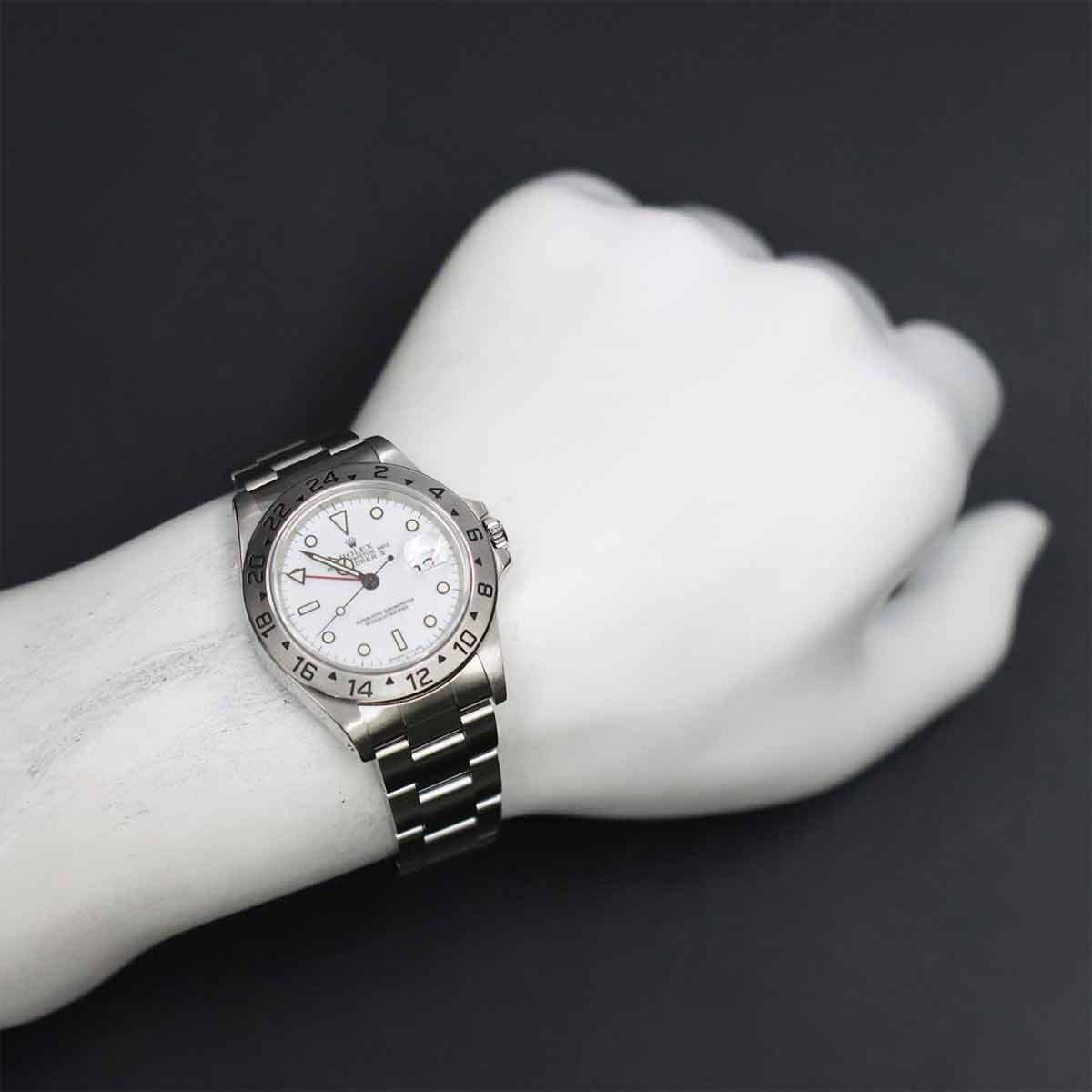 ロレックス ROLEX エクスプローラー2 16570 U番 メンズ 腕時計 デイト ホワイト オートマ 自動巻き ウォッチ Explorer II 90260547