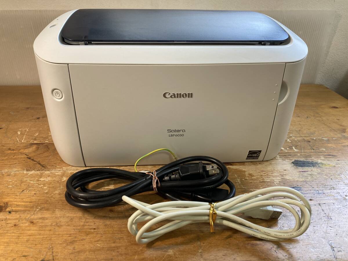 CANON キャノン A4 モノクロ レーザー プリンター Satera LBP6030 42524ym 純正トナー付