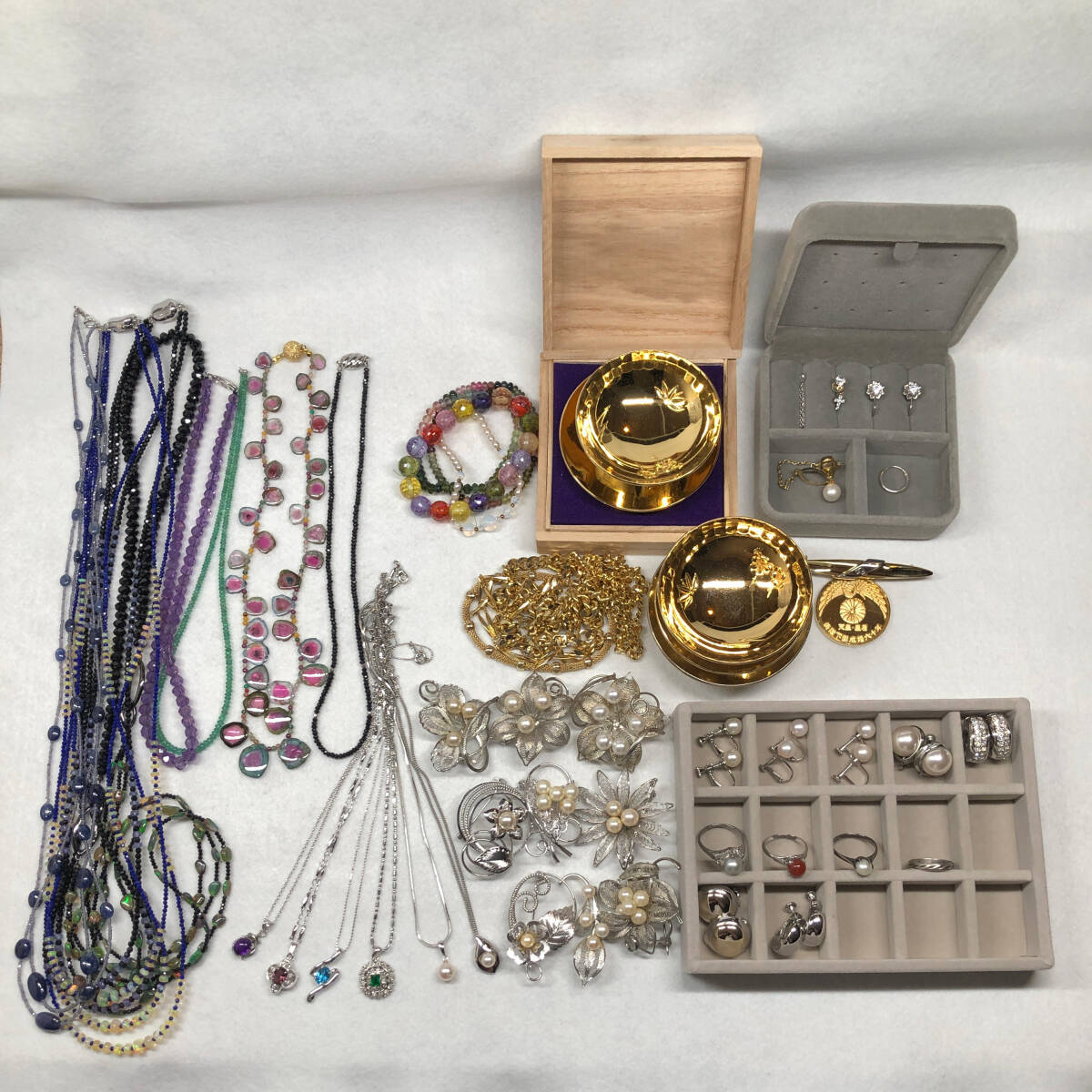 アクセサリー等まとめ 家財整理品 約900g silver・K18・K14WGの アクセサリー等まとめ 家財整理品 約900g silver・K18・K14WGの