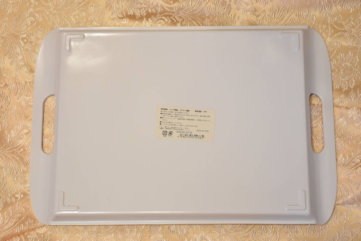 PAY1*MR?SU1-1*メラミントレー*エスプレローズ*手付きトレイ*パープル*Lサイズ*丈夫*軽量*お盆*おしゃれ*可愛い*薔薇*ローズ*マット加工