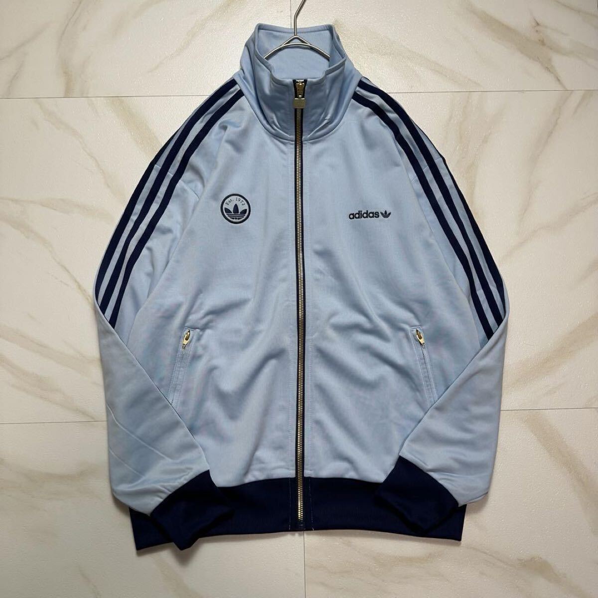 美品】adidasジャージ ファイヤーバード ライトブルー 紺 y2k XL 美品】adidasジャージ ファイヤーバード ライトブルー 紺 y2k XL