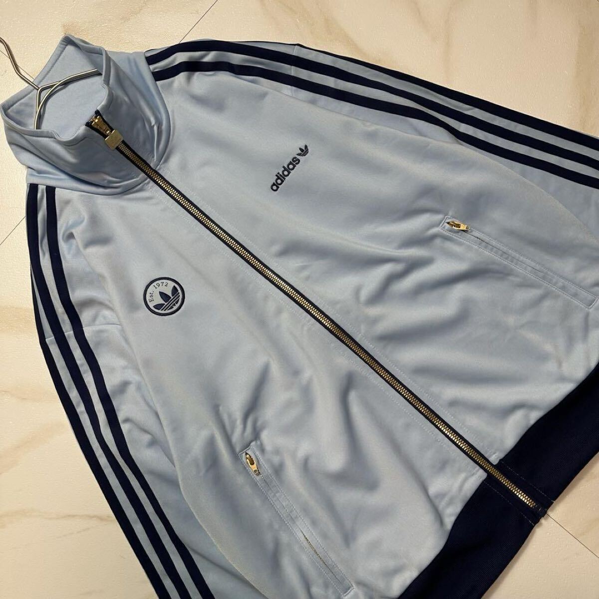 美品】adidasジャージ ファイヤーバード ライトブルー 紺 y2k XL 美品】adidasジャージ ファイヤーバード ライトブルー 紺 y2k XL