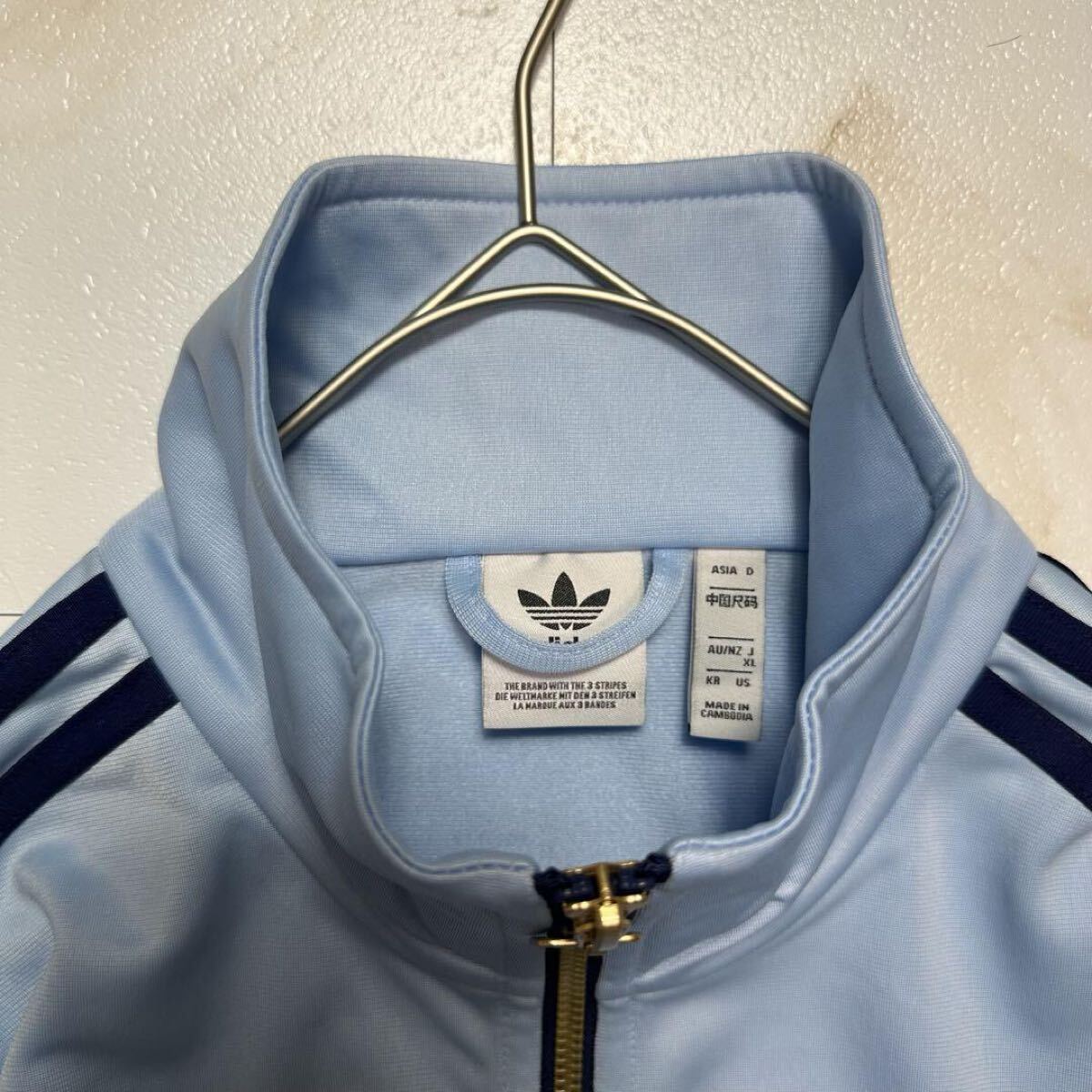 美品】adidasジャージ ファイヤーバード ライトブルー 紺 y2k XL 美品】adidasジャージ ファイヤーバード ライトブルー 紺 y2k XL
