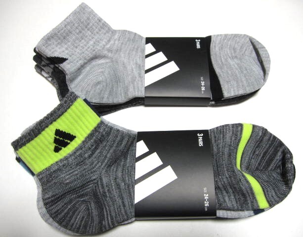 *送料無料*新品*24-26㎝*アディダス*ソックス3足×2*①*adidas*