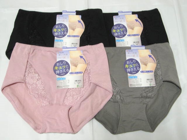 *送料無料*新品*Ｌ*福助優(yōu)しく快適DAILY満足*ショーツ4枚*スタンダード*おしりキュッと押さえる*おしり肌側(cè)パワーネット付*