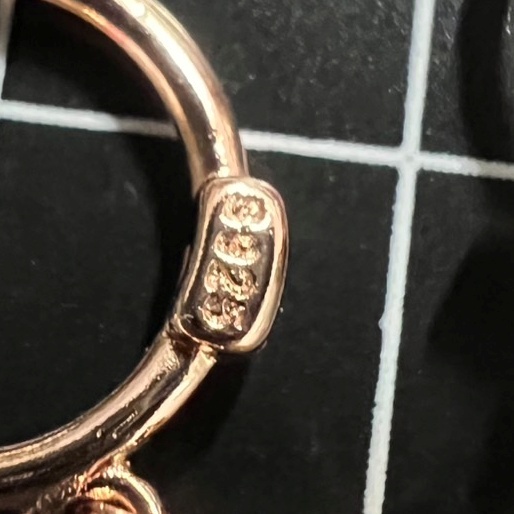 B647 匿名配送 リングピアス レディース ジルコニア ローズゴールド 花 フラワー s925 揺れる フープピアス_画像8