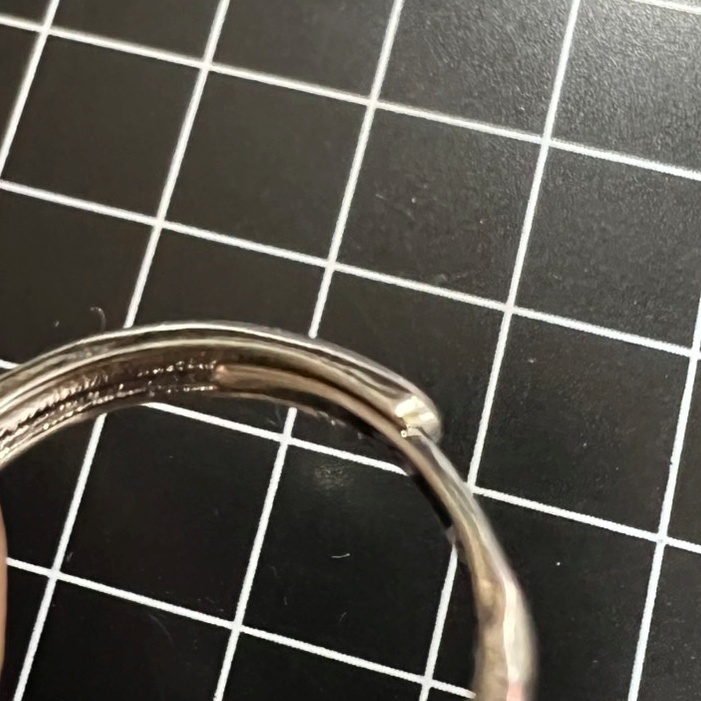 A456 匿名配送 ペアリング 指輪 レディース メンズ ジルコニア s925 シルバー フリーサイズ サイズ調節可能 ひねり ツイスト