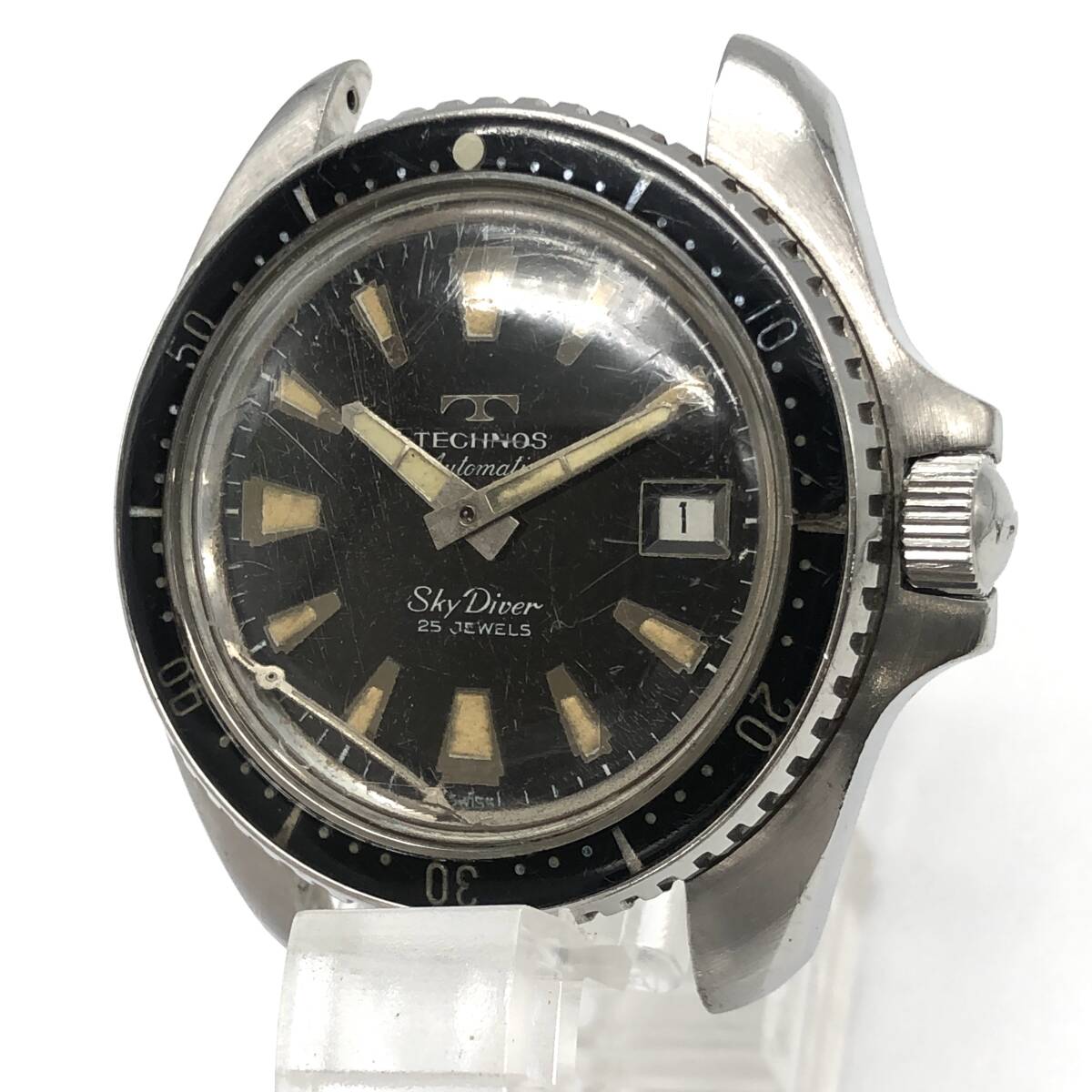 AY2049□【稼働】TECHNOS Automatic Sky Diver 25 JEWELS AY2049□【稼働】TECHNOS Automatic Sky Diver 25 JEWELS