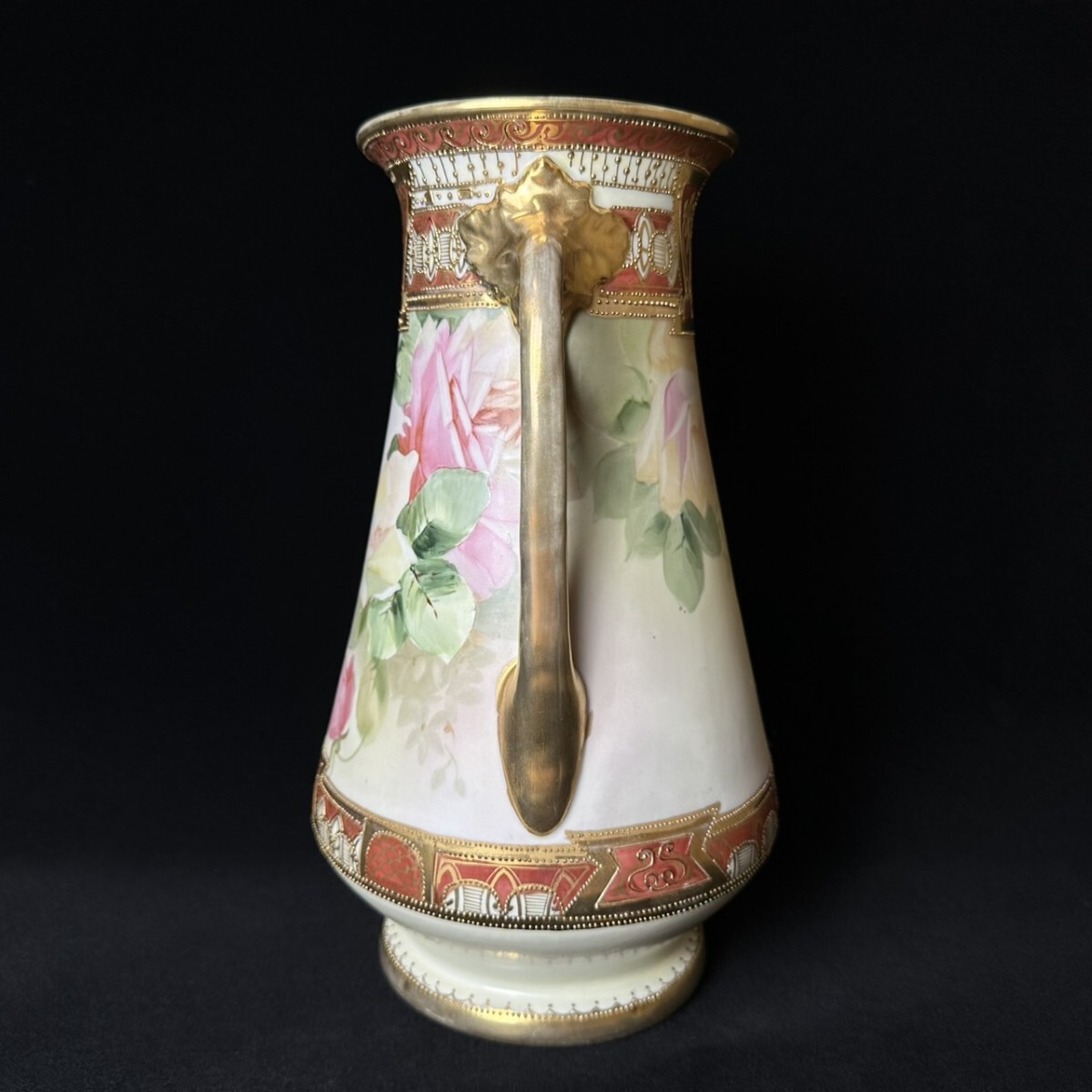 コレクター買取品 Noritake オールドノリタケ金彩 取手付花瓶 32 コレクター買取品 Noritake オールドノリタケ金彩 取手付花瓶 32