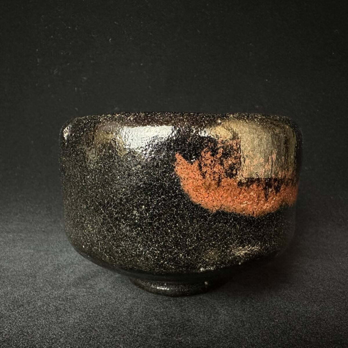 コレクター買取品 京焼 黒楽茶碗 楽茶碗 煎茶道具 抹茶碗 在銘 コレクター買取品 京焼 黒楽茶碗 楽茶碗 煎茶道具 抹茶碗 在銘