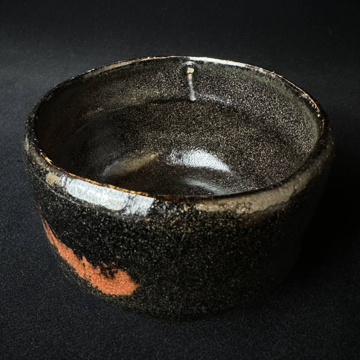 コレクター買取品 京焼 黒楽茶碗 楽茶碗 煎茶道具 抹茶碗 在銘 コレクター買取品 京焼 黒楽茶碗 楽茶碗 煎茶道具 抹茶碗 在銘