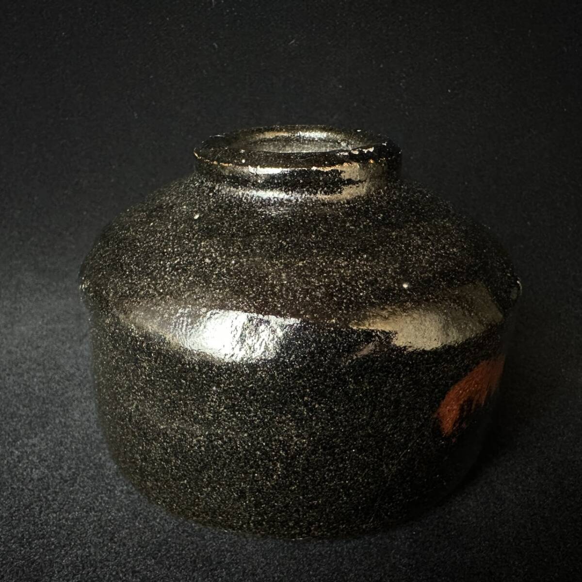 コレクター買取品 京焼 黒楽茶碗 楽茶碗 煎茶道具 抹茶碗 在銘 コレクター買取品 京焼 黒楽茶碗 楽茶碗 煎茶道具 抹茶碗 在銘