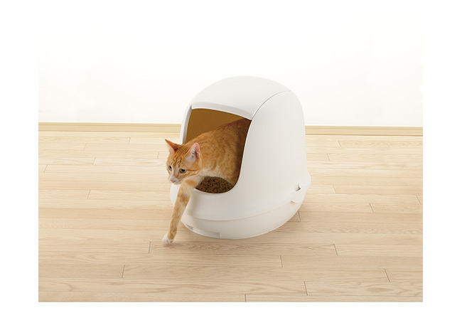 la pre кошка туалет с капюшоном белый интерьер .... цвет . кошка .... модный пространство . постановка Richell бесплатная доставка 