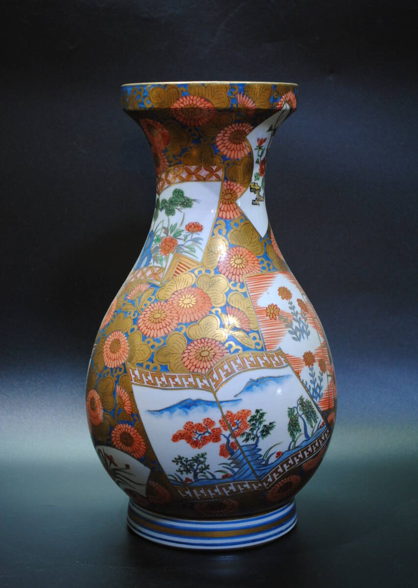 売切り屋】希少 色絵金彩 壺 奇玉宝鼎之珍 大聖寺伊万里 古 売切り屋】希少 色絵金彩 壺 奇玉宝鼎之珍 大聖寺伊万里 古