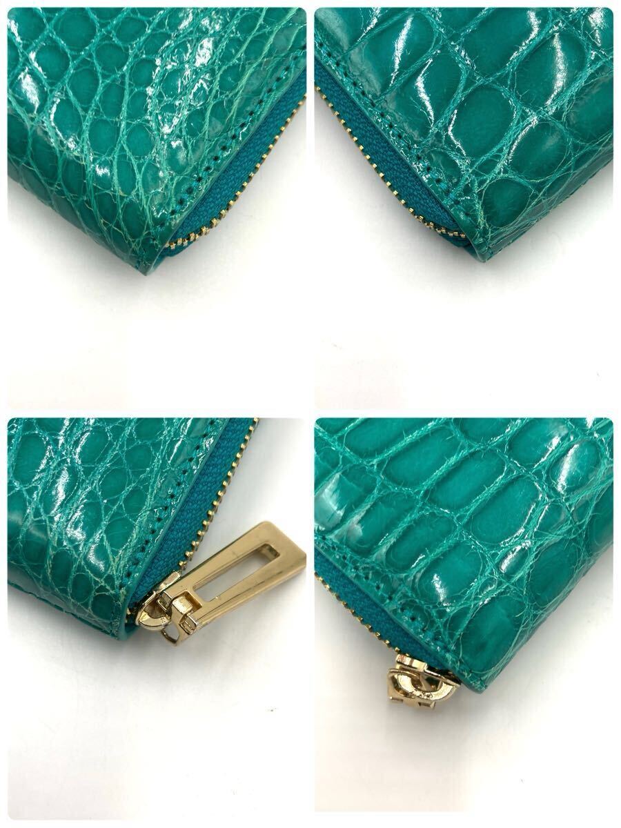 極美品】 シャイニングクロコダイル 長財布 ラウンドファスナー 極美品】 シャイニングクロコダイル 長財布 ラウンドファスナー