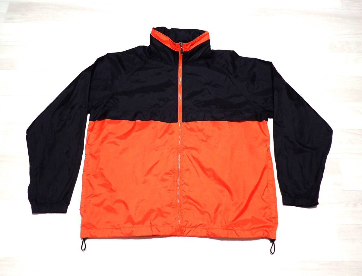 ☆Holloway　☆アウトドアウエア　☆フード付き　☆ウインドブレーカー　☆ナイロンジャケット　☆オレンジ×ブラック　☆メンズ　☆L