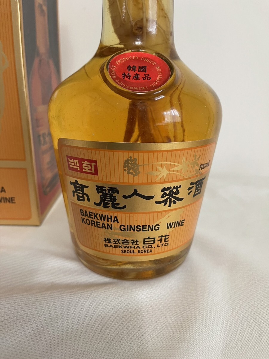 高麗人参酒 700ml 未開封 朝鮮人参酒 斗山白花(香草、薬草 高麗人参酒 700ml 未開封 朝鮮人参酒 斗山白花(香草、薬草