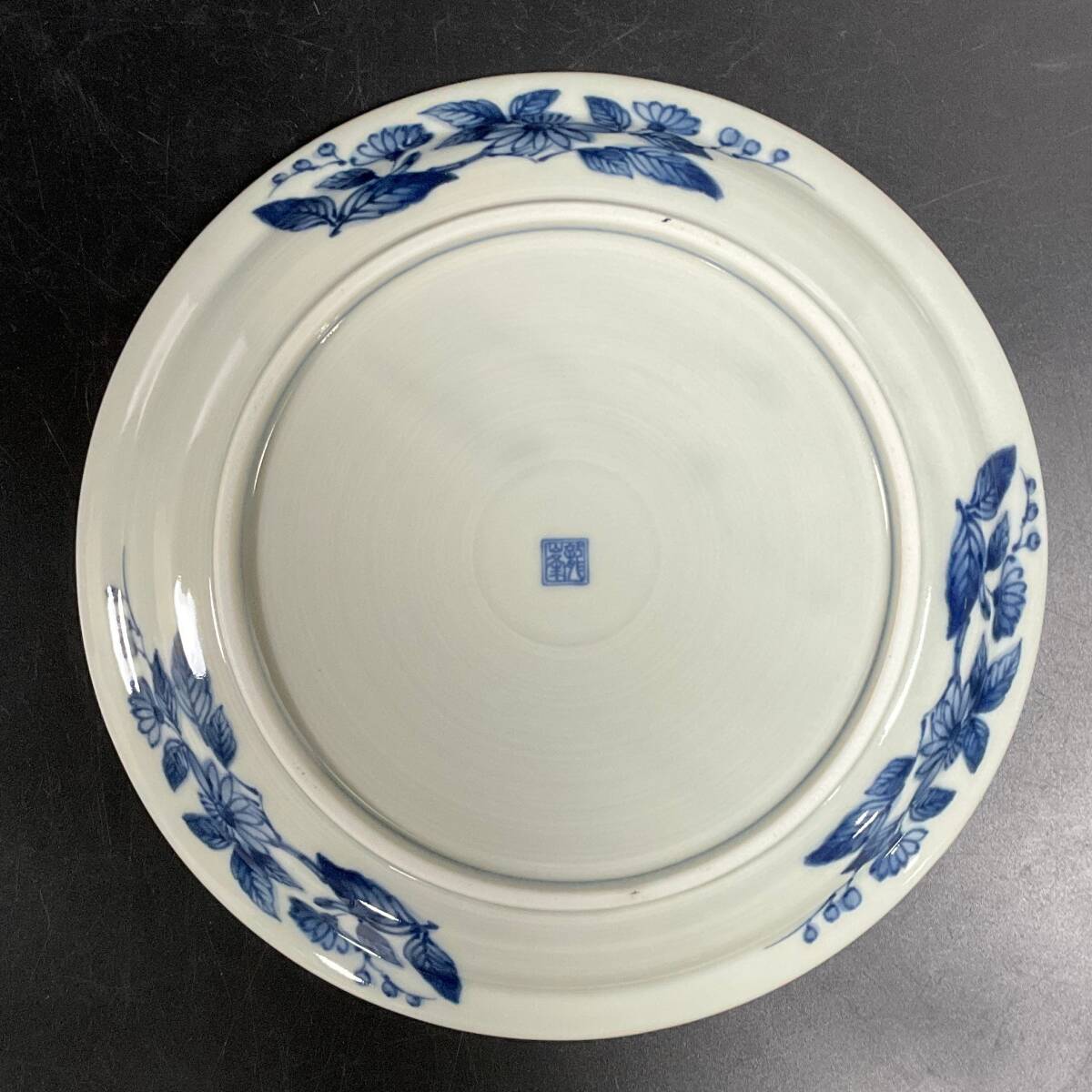 61535T】龍峰窯 大皿5枚揃 祥瑞玉渕22大皿揃 三洋陶器 染付 未 61535T】龍峰窯 大皿5枚揃 祥瑞玉渕22大皿揃 三洋陶器 染付 未