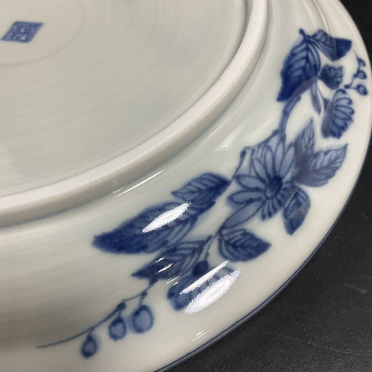 61535T】龍峰窯 大皿5枚揃 祥瑞玉渕22大皿揃 三洋陶器 染付 未 61535T】龍峰窯 大皿5枚揃 祥瑞玉渕22大皿揃 三洋陶器 染付 未