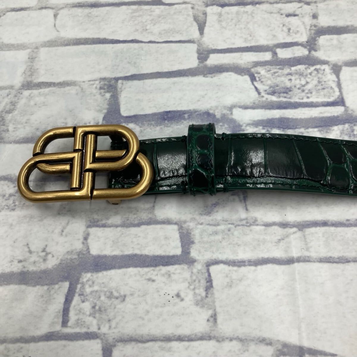 極美品/付属完備 BALENCIAGA バレンシアガ ナローベルト BBロゴ 極美品/付属完備 BALENCIAGA バレンシアガ ナローベルト BBロゴ