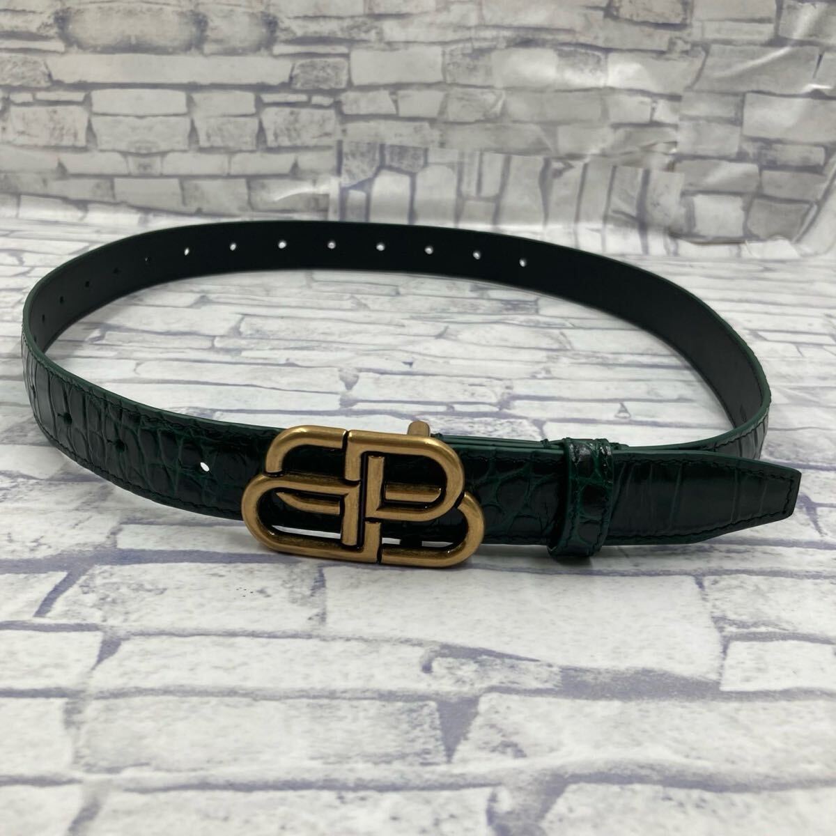 極美品/付属完備 BALENCIAGA バレンシアガ ナローベルト BBロゴ 極美品/付属完備 BALENCIAGA バレンシアガ ナローベルト BBロゴ