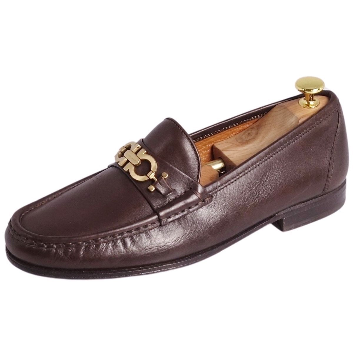  Salvatore Ferragamo Salvatore Ferragamo Loafer мокасины gun chi-ni кожа мужской 8EE(26cm) Brown ce03oo-rm10e29910
