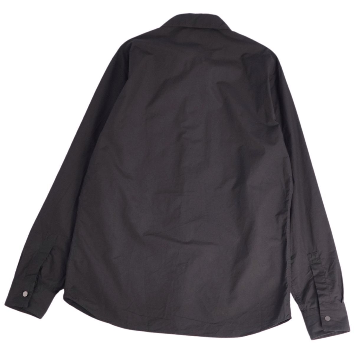 美品 エルメス HERMES シャツ 23AW ロングスリーブ 長袖 コットン トップス メンズ フランス制 39/15.5(S相當(dāng)) ブラック ce03er-rm10e30221