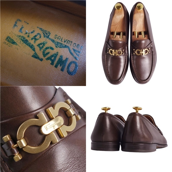  Salvatore Ferragamo Salvatore Ferragamo Loafer мокасины gun chi-ni кожа мужской 8EE(26cm) Brown ce03oo-rm10e29910
