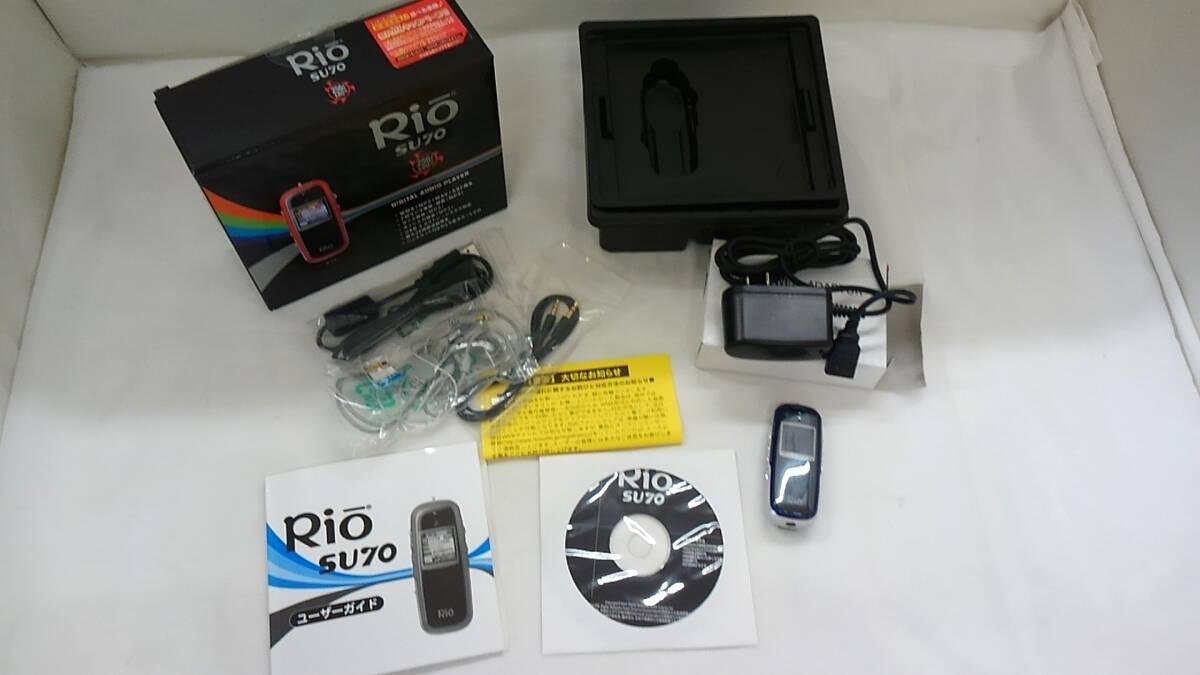 【丸-474】(KK)Rio JAPAN デジタルオーディオプレーヤー Su70 ネイビー 通電確認(rèn)のみ(HN)