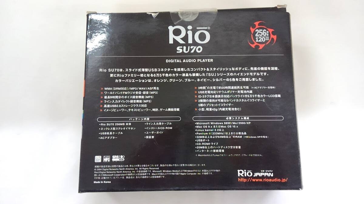 【丸-474】(KK)Rio JAPAN デジタルオーディオプレーヤー Su70 ネイビー 通電確認(rèn)のみ(HN)