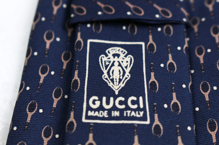 グッチ ブランド ネクタイ 小紋柄 総柄 スポーツ GG柄 高級(jí) クレスト紋章 PO メンズ ネイビー GUCCI