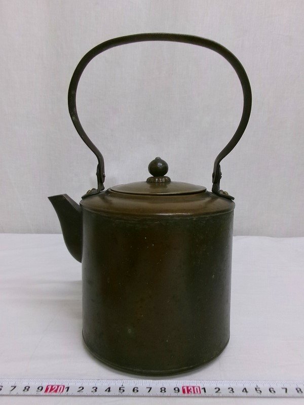 M2555 K印 鎚起銅器 薬缶 湯沸かし 水注 銅瓶 茶道具 654g(銅製
