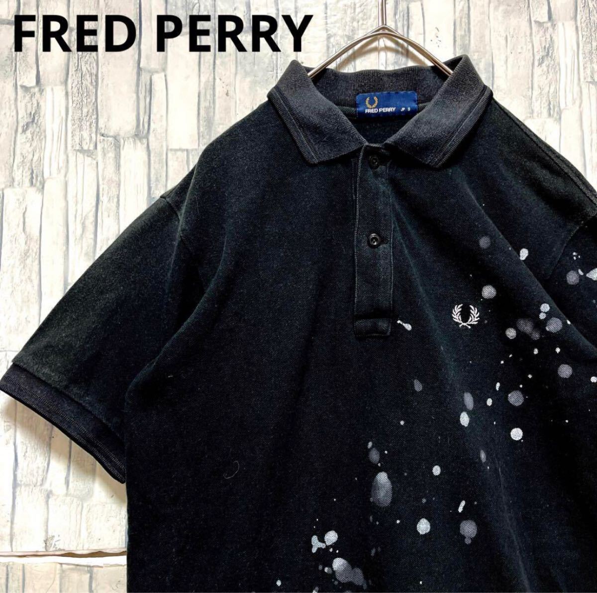FRED PERRY フレッドペリー ワンポイントロゴ 刺繍 ポロシャツ S FRED PERRY フレッドペリー ワンポイントロゴ 刺繍 ポロシャツ S