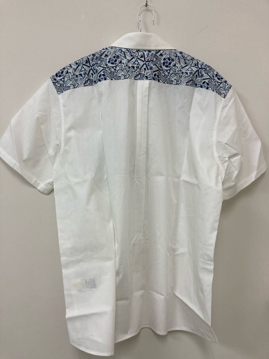 新品★3L(XXL)★タンカーユーエー柄(祝い)沖縄かりゆしウェア琉球アロハシャツ/MAJUNマジュン/高級(jí)クールビズ/サンゴ繊維ドビー生地/父の日