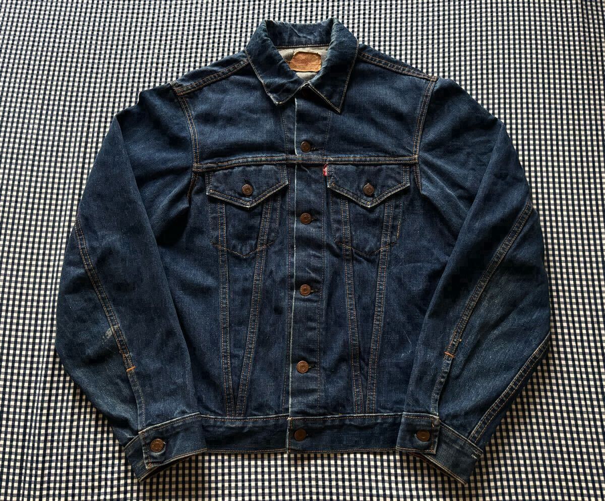 濃紺LEVISリーバイス71205デニムジャケットBIGEビッグE 40 42USA 濃紺LEVISリーバイス71205デニムジャケットBIGEビッグE 40 42USA