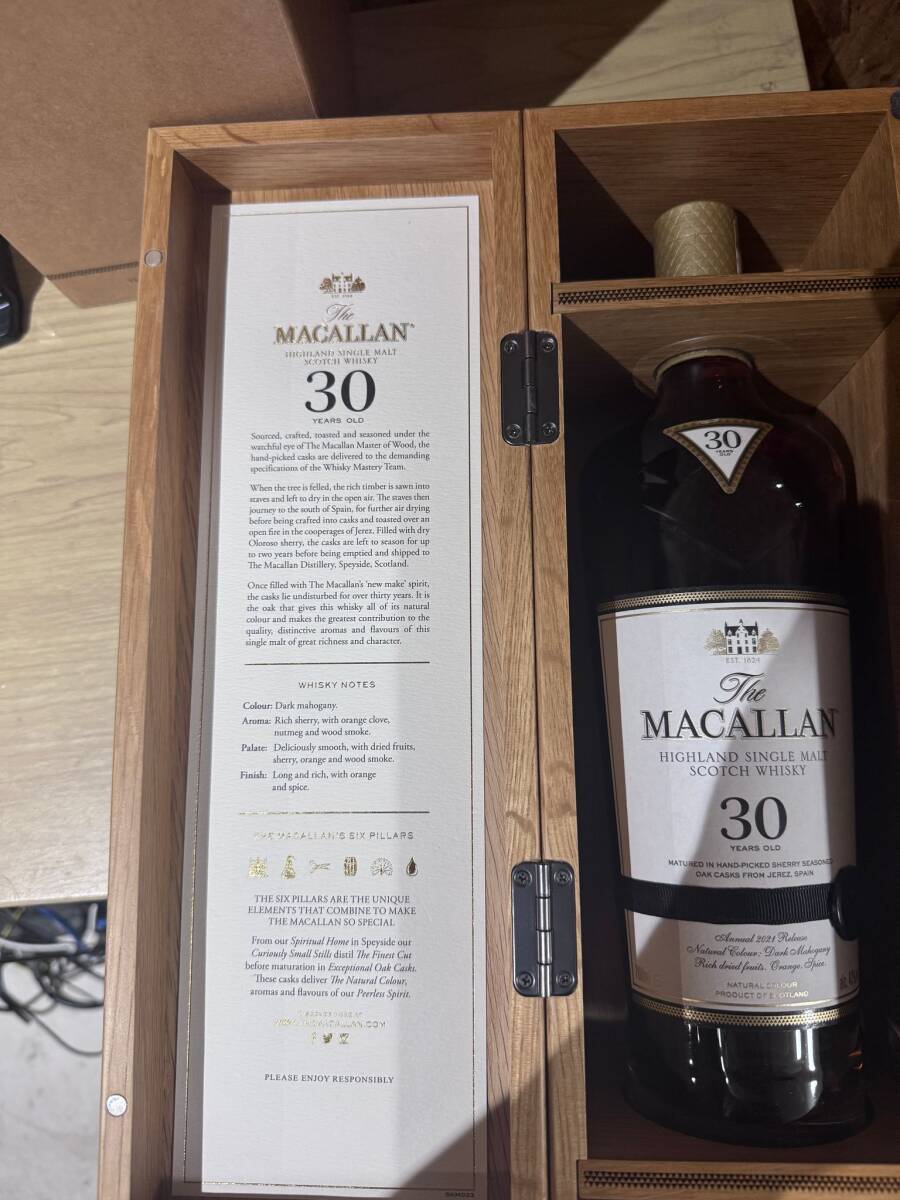 1【木箱付未開栓】ザ・マッカラン 30年 43度 700mL 2021年|The 1【木箱付未開栓】ザ・マッカラン 30年 43度 700mL 2021年|The