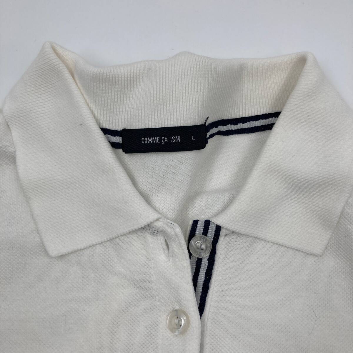 COMME CA ISM トップス 半袖 レディース ホワイト シャツ 