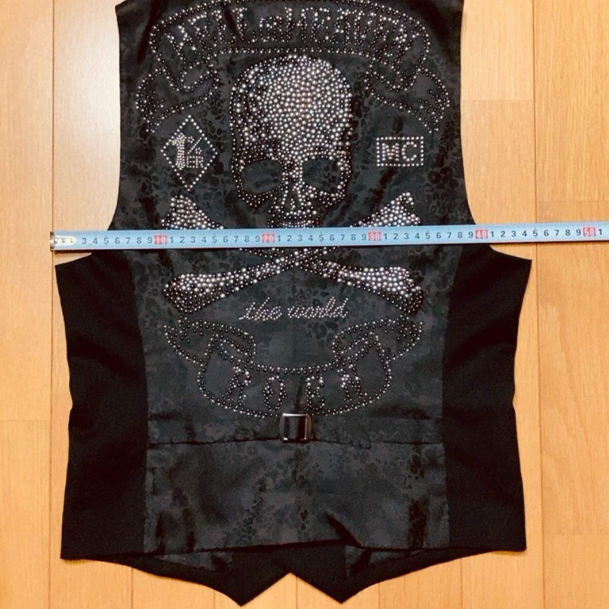 新品 Roen バック スカル レオパード ベスト 46 M ロエン ジレ 新品 Roen バック スカル レオパード ベスト 46 M ロエン ジレ